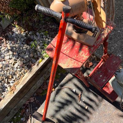 Antique Vintage Lot - Pogo Stick, 2 Metal Fans, Rustic Folding Stool