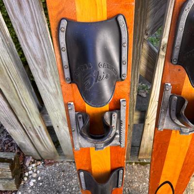 Vintage Cypress Gardens Dick Pope Jr Wood Water Skis