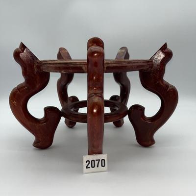 Mahogany Chinoiserie Plant Stand