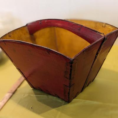 Antique Wooden Market Basket