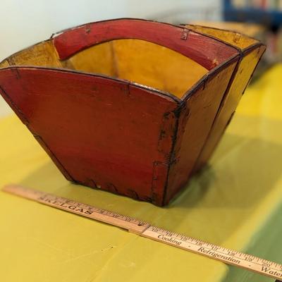 Antique Wooden Market Basket