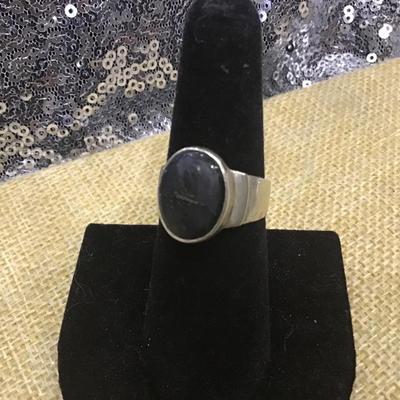 Vintage Sterling Silver Ring With Stone