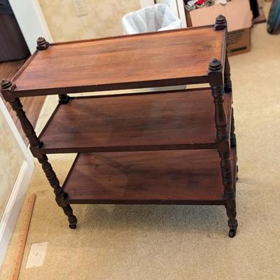 Classic English Side Table/Etagere, Mahogany