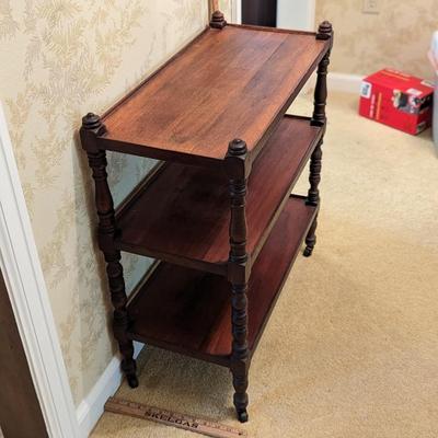 Classic English Side Table/Etagere, Mahogany