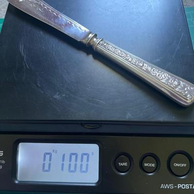 Antique Engraved Silver Fish Cutlery Set