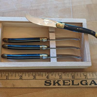 Set of Claude Dozorme Laguiole Cheese Knives