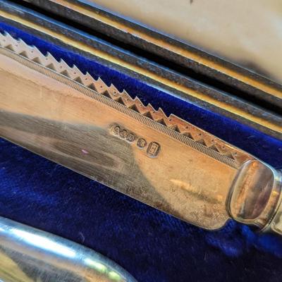 Vintage James Hardy & Co Silver Steak and Carving Knife Set