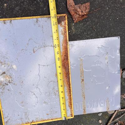 Lot Vintage Metal Advertising Signs