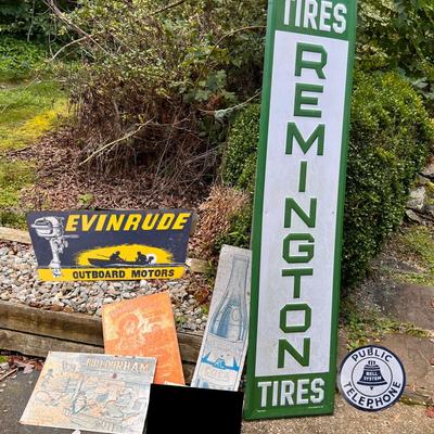 Lot Vintage Metal Advertising Signs