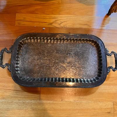 Large Lot Antique Vintage Silver Plate & Pewter Serving-ware
