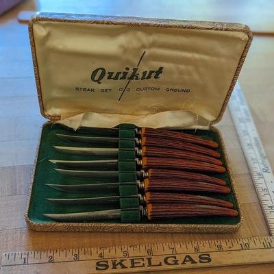 Vintage Sheffield Cutlas Silver Carving Knife Set