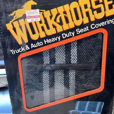 Vintage workhorse seat covering