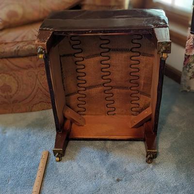 Vintage Leather Ottoman
