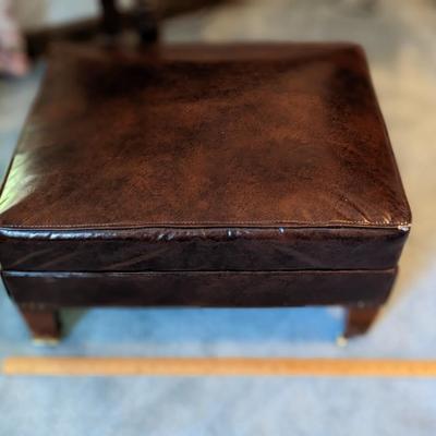Vintage Leather Ottoman