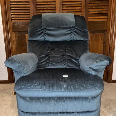 Blue Cloth Recliner