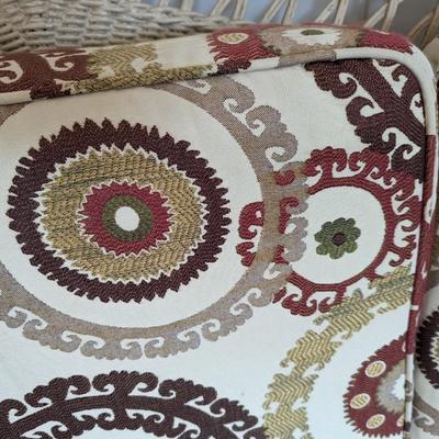 Vintage Americana Wicker Sofa w Cushion