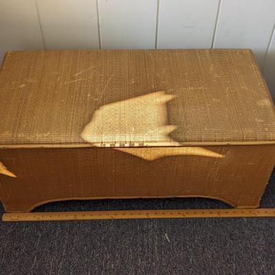 Vintage Wicker/Pine Lined Chest