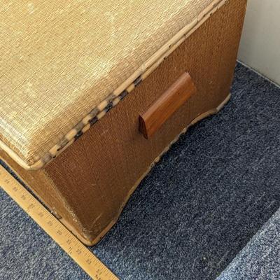 Vintage Wicker/Pine Lined Chest