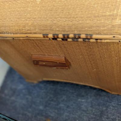 Vintage Wicker/Pine Lined Chest