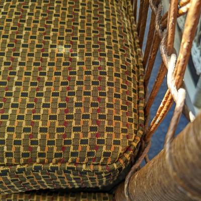 Gorgeous Upholstered Wicker Rocking Chair