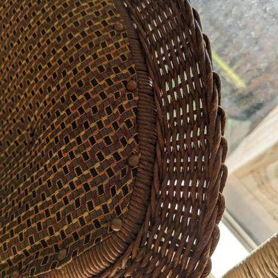 Gorgeous Upholstered Wicker Rocking Chair