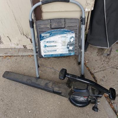 TWO STEP STOOL AND TORO LEAF BLOWER/VAC