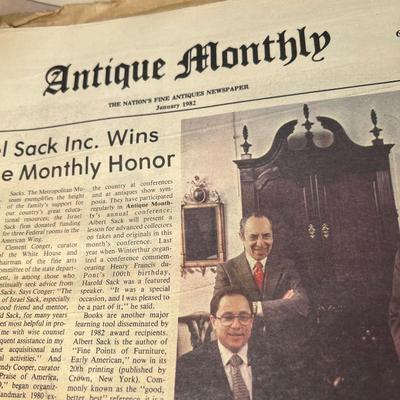 Antique monthly, cards, Epemera