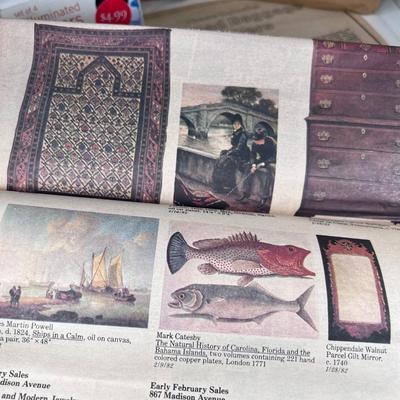 Antique monthly, cards, Epemera