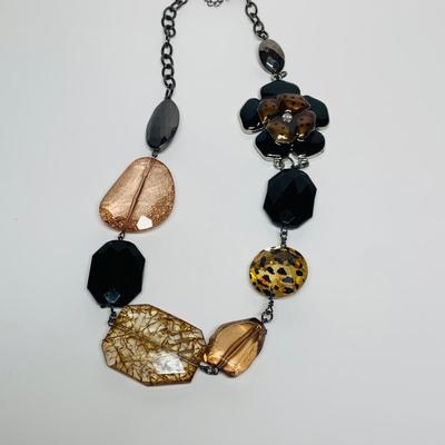 LOT 12: Banlges, Beaded Necklace w/Flower, Beaded Dangle Earrings