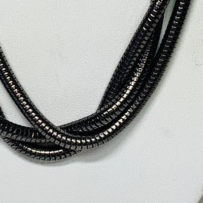 LOT 33: Magnetic Clasp Snake Chain Necklaces, Silver Tone Choker, & More