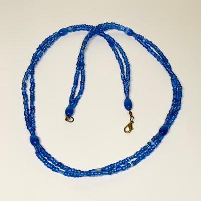 LOT 39: Blue Beaded Necklace, Silvertone Bracelets, Blue Beaded Necklace w/Matching Earrings & Bracelet