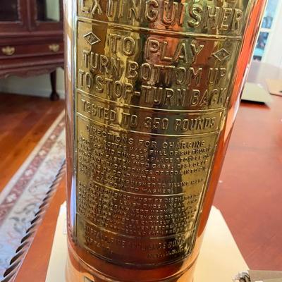 Antique Buffalo Fire Extinguisher Company Copper Extinguisher
