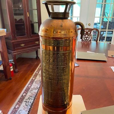 Antique Buffalo Fire Extinguisher Company Copper Extinguisher
