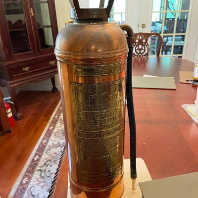 Antique Copper Fyr Fyter Fire Extinguisher