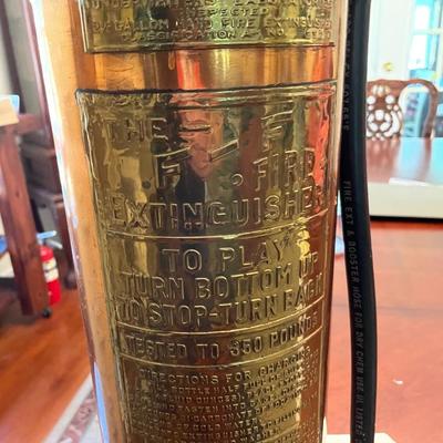 Antique Copper Fyr Fyter Fire Extinguisher