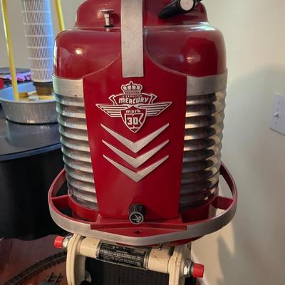 Red Mercury Restored Outboard Boat Motor