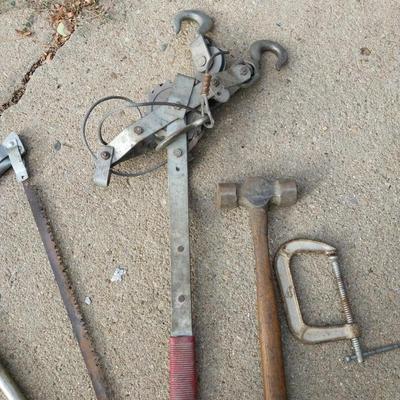 COME-ALONG AND HAND TOOLS