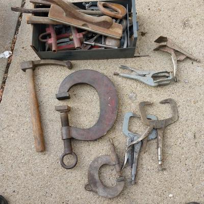 CLAMPS AND ANTIQUE TOOLS