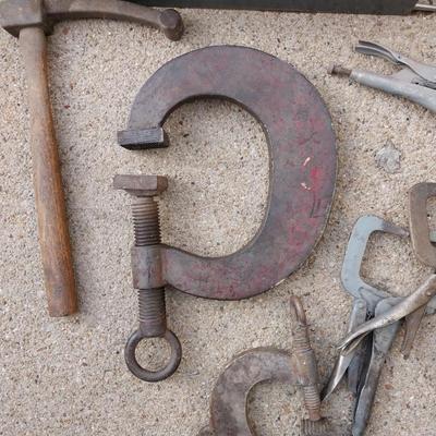 CLAMPS AND ANTIQUE TOOLS