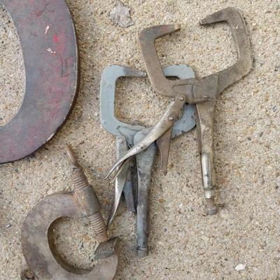 CLAMPS AND ANTIQUE TOOLS