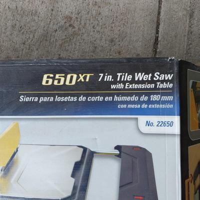 7" TILE WET SAW WITH EXTENSION AND EXTRA LONG EXTENSION CORD