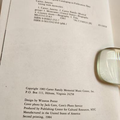 Living With Memories by Janette Carter - Autographed