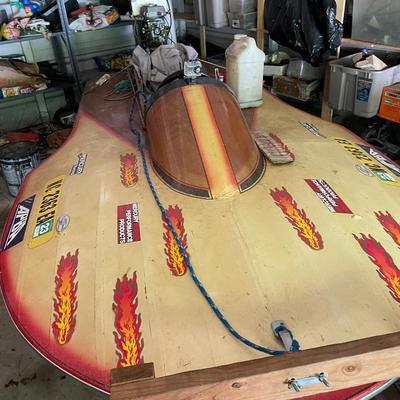 Vintage Sid Craft Hovercraft Speed Boat with Mercury Outboard Motor