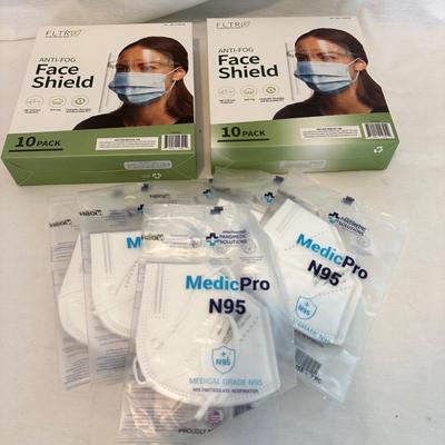 Assortment of Face Masks incl. Two Respirators, & Portable UV Sterilizer  (M-KL)