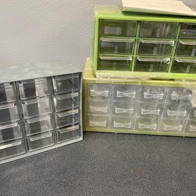 Plastic storage organizers