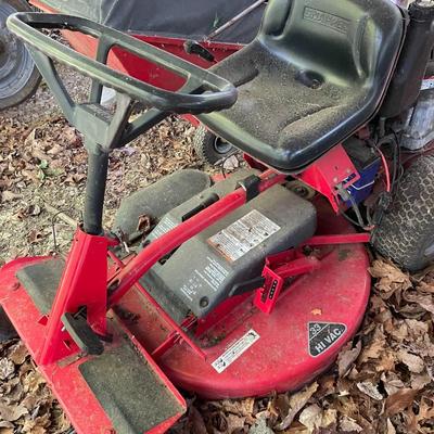 Vintage Mower Tractor with Bag-N-Wagon Grass Catcher