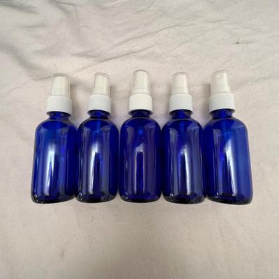 Cobalt Blue & Amber Glass: Spray, Pump & Dropper Bottles (DR-KL)