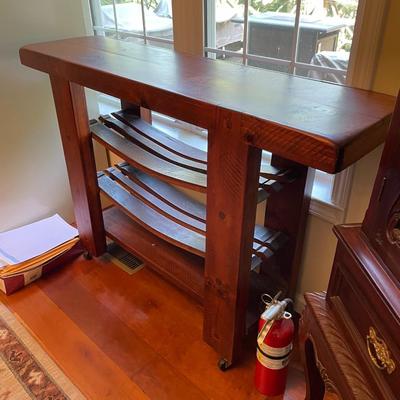 Heavy Handcrafted Wine Storage Table 1