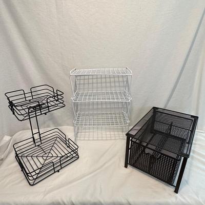 Stackable/Adjustable Organizing Shelves & Baskets (K-KL)