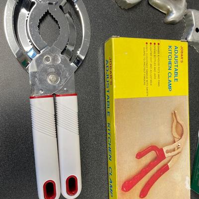 Cookie cutters and kitchen items